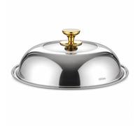 rockible Stainless Steel Lid Glass Window Pan Lid Pot Lid Cookware Lid With Viewing Check Progress While Cooking Suitable for top, 34cm, Stainless Steel Handle