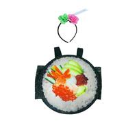 rockible Sushi Roll Halloween Costume Role Playing with Headband for Birthday Holiday, adults size