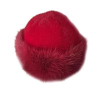 rockible Thick Cossack Hat Warm Russian Hat for Women Ladies Winter Hats Soft Snow Ski Cap Fashion Ladies Cap Winter Faux Fur Hats for Ski Snowboard Hiking Outdoor,Red
