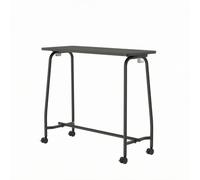 rockible Training Desk Constructed With Metal Frame Rectangular Panel Office Table Flat Surface Modular Design Suitable for Learning Classroom, Black