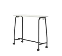rockible Training Desk Constructed With Metal Frame Rectangular Panel Office Table Flat Surface Modular Design Suitable for Learning Classroom, White