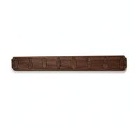 rockible Wall Hook Foldable Coat Rack Peg Rail Hanger Organizer with Solid Wood Construction Pull Down Hooks Compact Rack Suitable for Foyer Hallway entryway Small, 8 Hooks, All Black Walnut