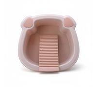 rockible Washboard Basin Laundry Wash Basin with Removable Thick PP for Small Garments Clothing Bath Suitable for dorms Travel efficient Living, Pink