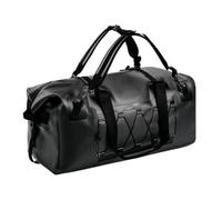 rockible Waterproof Travel Duffel Bag PVC Duffel Waterproof Bag Dry Bag with Rectangular Profile Padded Grip and Front Bungee Suitable for Camping Outdoor, Array, Black, 70L