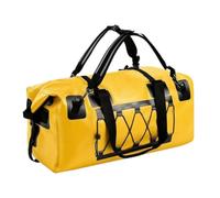 rockible Waterproof Travel Duffel Bag PVC Duffel Waterproof Bag Dry Bag with Rectangular Profile Padded Grip and Front Bungee Suitable for Camping Outdoor, Array, Yellow, 70L