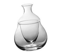 rockible White Wine Decanter with Ice Pocket, Ice Jug Bottle Ice Wine Jug Decanter for Cocktail, Flat