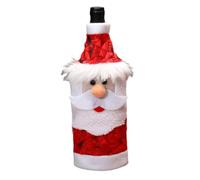 rockible Wine Bottle Jacket for Christmas Decoration 5.1x10.2inch Washable Item, Santa Claus