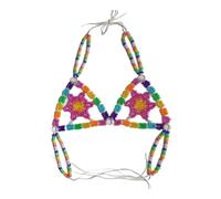 rockible Women Body Chain Bra Chain Beading Bra Chest for Stage Performance