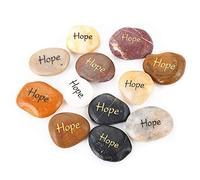 ROCKIMPACT 12PCS HOPE Engraved Inspirational Rocks, Sentimental Gifts, Self Motivational Treat, Encouragement Message Stone Pebble Keepsake, Wholesale Price, 5-8cm (2"-3") each