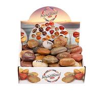 ROCKIMPACT 50pcs Pray River Rocks, 2"-3" Each, Polished, Engraved, Inspirational Gifts, Prayer Stones, Bulk, Zen, Chakra Stones