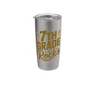 Rockin' 7TH Grade Rocks First Day Singing Teacher My Besties Stainless Steel Insulated Tumbler