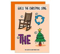 Rockin Around The Christmas Tree Card, Christmas Song Card, Christmas Carol Card, Musical Christmas Card, Funny Christmas Card