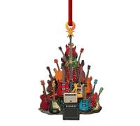 Rockin' Around The Guitar Christmas Tree Ornament Rockin Around The Christmas Tree, 2D Acrylic Guitar Christmas Ornament, Stacking Rock Guitar Car Charm Rock Guitar Christmas Ornament