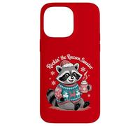 Rockin Christmas Raccoon in Festive Sweater and Cocoa Case for iPhone 14 Pro Max