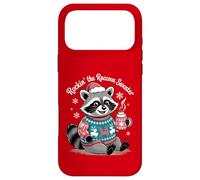 Rockin Christmas Raccoon in Festive Sweater and Cocoa Case for iPhone 17 Pro Max