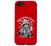 Rockin Christmas Raccoon in Festive Sweater and Cocoa Case for iPhone SE (2020) / 7/8