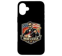 Rockin In The USA President Guitar American Independence Day Case for iPhone 16 Plus