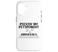 Rockin' My Retirement, Retired Pianist Music Teacher Case for iPhone 16