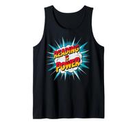 Rockin' Reading is Power Literacy Super Hero Crew Bookworm Tank Top
