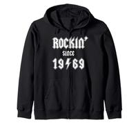 rockin' since 1969, gen x boomer rocker celebrate birth year Zip Hoodie
