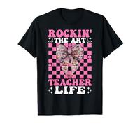 Rockin' The Art Teacher Life School Artist Girl Mom Coquette T-Shirt