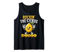 Rockin The Citrus Vibes Lemon Music Summer Fun Tank Top