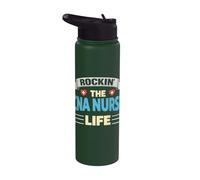 Rockin The CNA Nurse Life Nursing Assistant Stainless Steel Insulated Water Bottle