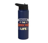 Rockin The Forensic Nurse Life Forensic Nurse Stainless Steel Insulated Water Bottle