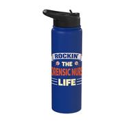 Rockin The Forensic Nurse Life Forensic Nurse Stainless Steel Insulated Water Bottle