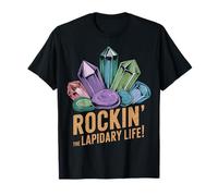 Rockin the Lapidary Life Vintage Gemstone Mineral Collector T-Shirt