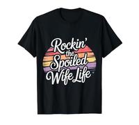Rockin' The Spoiled Wife Life Partner Marriage - Value Graphic T-Shirt, Men, Black, XL
