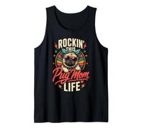 Rockin' This Pug Mom Life - Retro Pug Tank Top