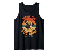 Rockin' This Pug Mom Life - Retro Pug Tank Top