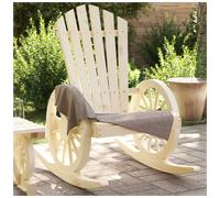 Rocking Adirondack Chair Solid Fir Wood Brown 62x89x99cm Ergonomic Outdoor Patio