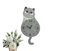 Rocking Cat Wall Clock - 26x40cm Silent Swaying Tail Clock, Cat Silent Ornament With Moving Tail | Home Decor, Living Room, Children's Room, Cats Lover Wall Decoration