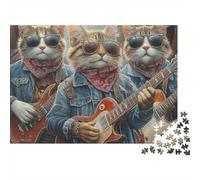 Rocking Cats Jigsaw Puzzle 1000 Pieces Puzzle Game for Adults 52x38cm/1000pcs