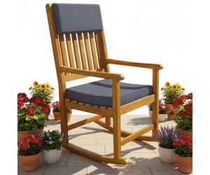 Rocking chair acacia wood 107x54x77cm