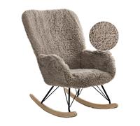 Rocking Chair AKRA Faux Fur Taupe