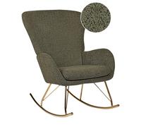 Beliani Rocking Chair Anaset Boucle Dark Green