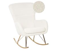 Beliani Rocking Chair Anaset Boucle White, White
