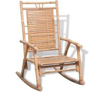 vidaXL Rocking Chair Bamboo Living Room Indoor Outdoor Furniture Relaxing Seat