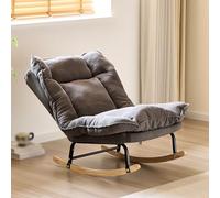 Rocking Chair, Comfortable and Breathable,Detachable and Adjustable backrest Outdoor Garden Rocking Chair,Zero Gravity Chair with armrests,Suitable for Living Rooms,bedrooms,Balconies D