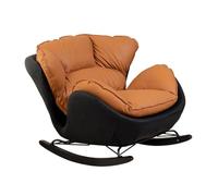 Rocking Chair, Comfortable Backrest Recliner, Color Block Design Relax Chair for Living Room, Bedroom, Balcony, Terrace - Ideal Sun Lounger for Reading and Relaxation