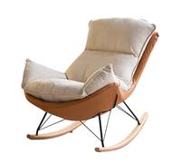 Rocking Chair, Comfortable Padded Seat Recliner for Living Room, Bedroom, Balcony, Relaxation & Reading, Ergonomic Backrest, Sun Lounger