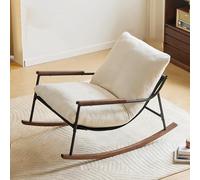 Rocking Chair, Comfortable Reading Recliner, Relax Chair for Living Room, Bedroom, Balcony - Sun Lounger with Backrest, Stylish and Cozy Seating Solution