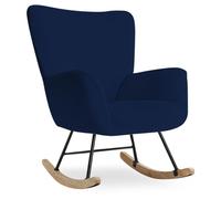 Rocking Chair Cover Stretch Glider Chair Covers Modern Reading Chair Slipcover Accent Armchair Protector for Living Room Bedroom, Navy Blue