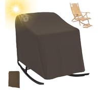 Rocking Chair Covers , Waterproof Outdoor Furniture Protection for Reclining Chair ,210D Oxford Dust Proof Lawn Patio Single Rattan Chairs Protective Cover for Indoo(Size:210D:70*97*99cm,Color:Brown)