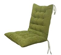 Rocking Chair Cushion, Highback Chair Cushions, Premium Tufted Back And Seat Cushion, Outdoor High Back Chair Pads with Ties for Indoor Home, Kitchen, Desk Chair, Dining Chairs,Green