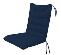 Rocking Chair Cushion, Highback Chair Cushions, Premium Tufted Back And Seat Cushion, Outdoor High Back Chair Pads with Ties for Indoor Home, Kitchen, Desk Chair, Dining Chairs,Navy