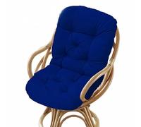 Rocking Chair Cushion Indoor Outdoor, Swivel Rocker Thick Padded High Back Replacement Pads, Washable UV-Resistant Non Slip Seat for Rattan Wicker Recliner Patio Garden(Royal Blue,120 x 60 cm)